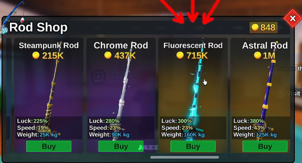 fluorescent rod fish it rod shop